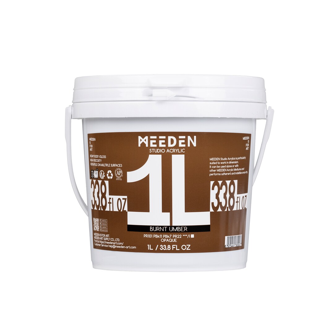 MEEDEN 1L Heavy Duty Acrylic Paint PHTALOCYANINE GREEN